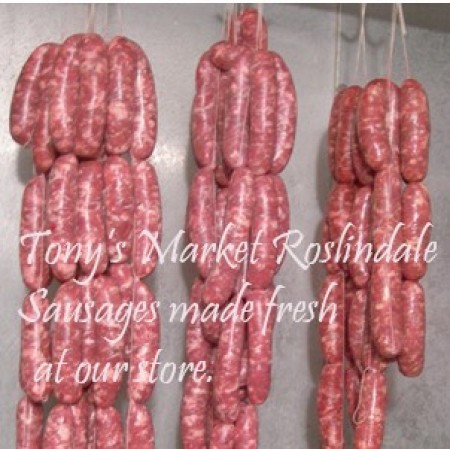 Pork: SAUSAGES - Tony's Own, Made in-house
